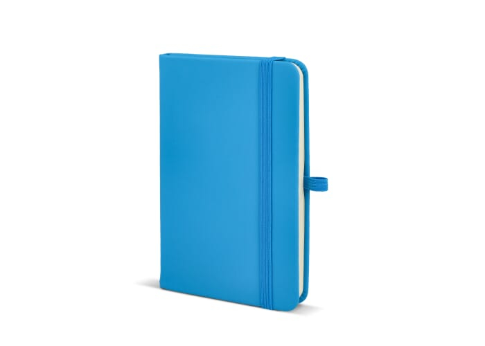 Carnet personnalisé format A6 avec fermeture Sora Bleu clair
